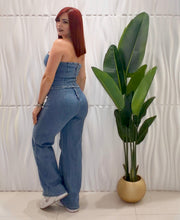 Cargar imagen en el visor de la galería, Strapples Top &amp; Pant Denim Set
