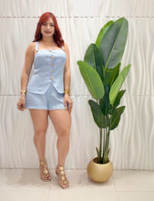 Cargar imagen en el visor de la galería, Baby Blue Button Top &amp; Short Set
