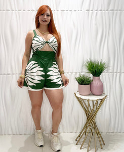 Green Leaves Romper