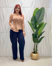 Cargar imagen en el visor de la galería, Dark Blue Palazzo Jeans
