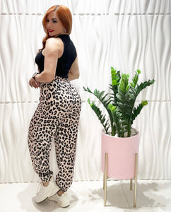 Animal Print Jogger Pants