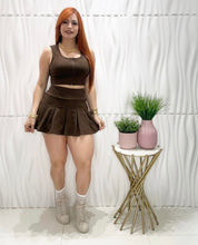 Cargar imagen en el visor de la galería, Chocolate Top &amp; Skort Set
