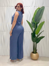 Cargar imagen en el visor de la galería, Denim Blue Top &amp; Pant Set
