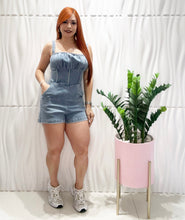 Cargar imagen en el visor de la galería, Washed Light Denim Romper
