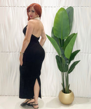 Cargar imagen en el visor de la galería, Halter Beige &amp; Black Dress
