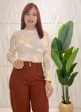Cargar imagen en el visor de la galería, Beige Mesh Flower Top
