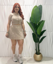 Cargar imagen en el visor de la galería, Sweater Nude Top &amp; Skirt Set
