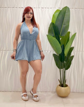 Cargar imagen en el visor de la galería, Open Back Denim Romper
