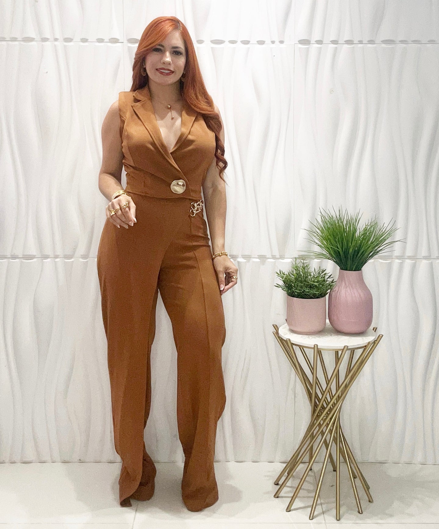 Caramel Top & Pants Set