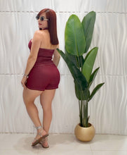 Cargar imagen en el visor de la galería, Burgundy Top &amp; Short Set
