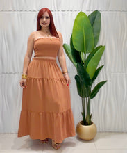 Cargar imagen en el visor de la galería, Camel Crop Top &amp; Skirt Set

