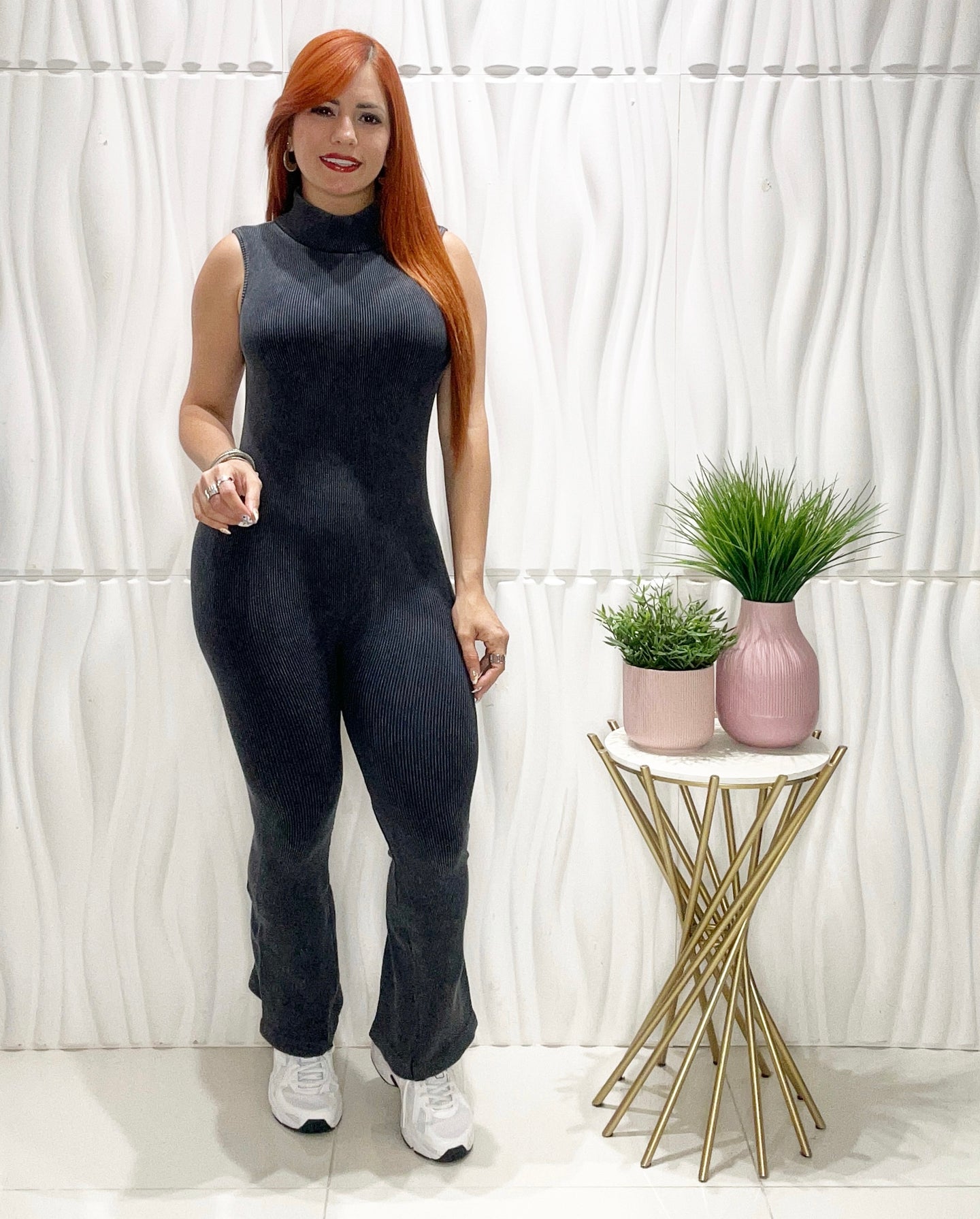 Basic Washed Black Jumpsuit