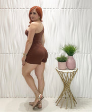 Cargar imagen en el visor de la galería, Chocolate One Shoulder Romper
