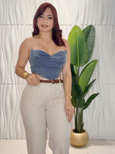 Cargar imagen en el visor de la galería, Corset Denim Top
