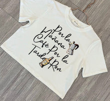 Cargar imagen en el visor de la galería, (Por La mañana Café Por La Tarde Ron) White T-Shirt
