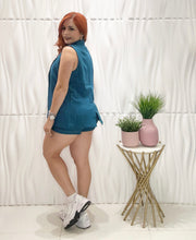 Cargar imagen en el visor de la galería, Teal Vest &amp; Short Set
