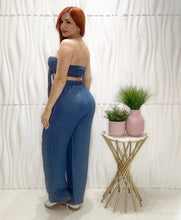 Cargar imagen en el visor de la galería, Denim Top &amp; Palazzo Set
