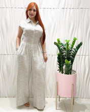 Cargar imagen en el visor de la galería, White Linen Jumpsuit
