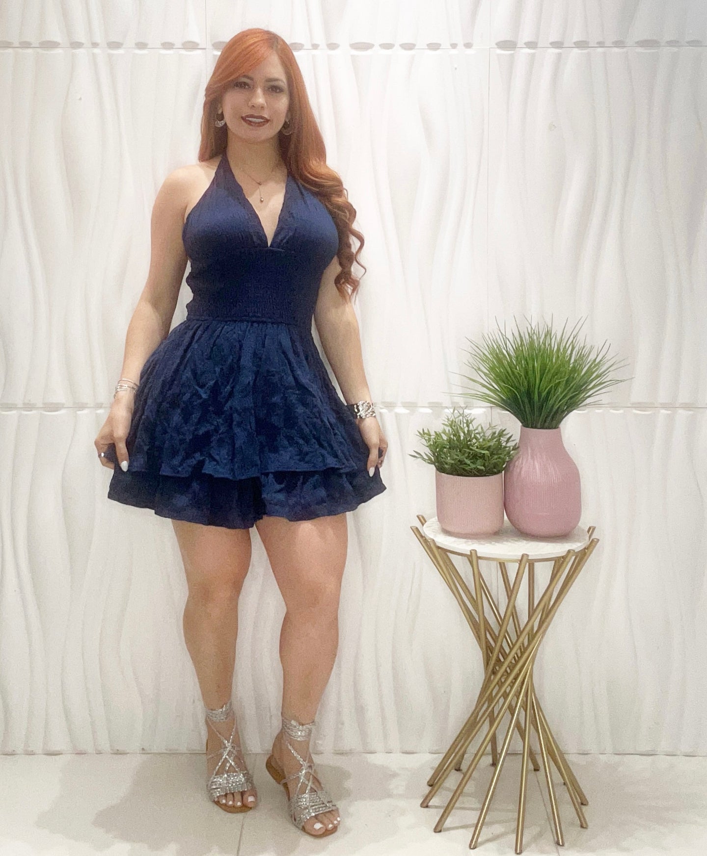 Navy Blue Romper