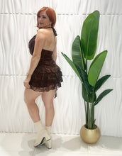 Cargar imagen en el visor de la galería, Lace Halter Brown Romper
