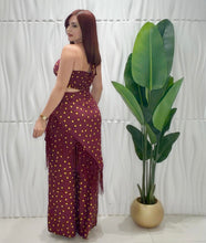 Cargar imagen en el visor de la galería, Burgundy Polka Dots 3pcs Set
