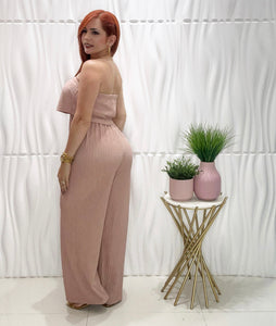 Strapples Champagne Jumpsuit