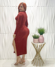 Cargar imagen en el visor de la galería, Midi Caramel Cut Out Dress
