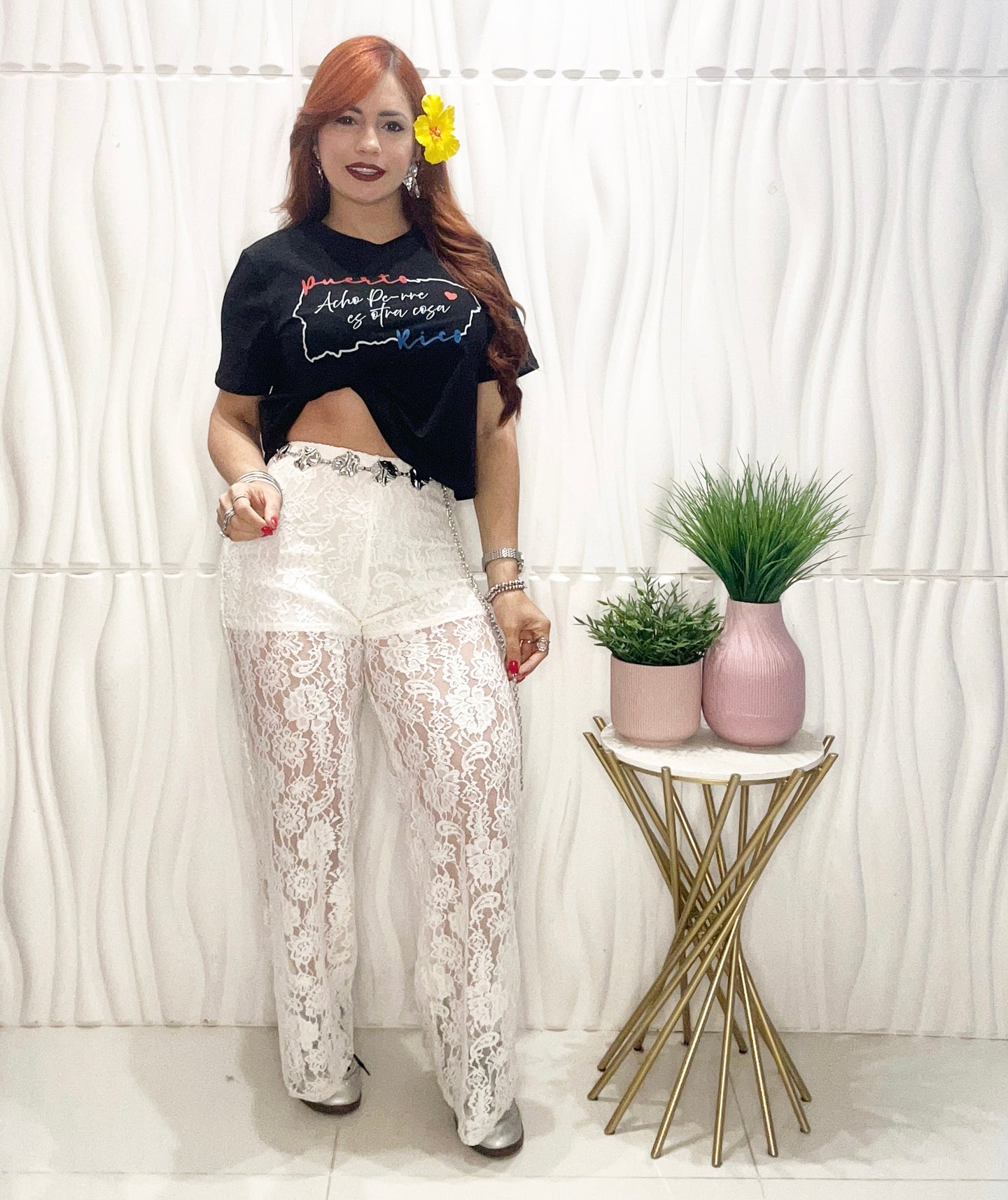 White Lace Long Pant