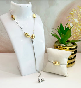 Two Colors Set Necklace & Beacelet
