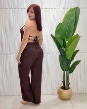 Cargar imagen en el visor de la galería, Chocolate Open Back Top &amp; Pant Set
