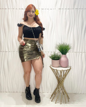 Cargar imagen en el visor de la galería, Gold Metallic Skirt
