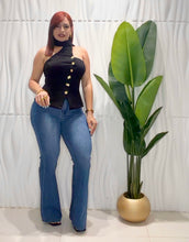 Cargar imagen en el visor de la galería, Hight Waist Belt Bottom Jeans
