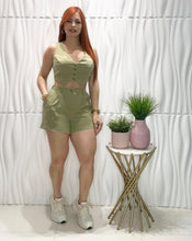 Cargar imagen en el visor de la galería, Olive Vest &amp; Short Set
