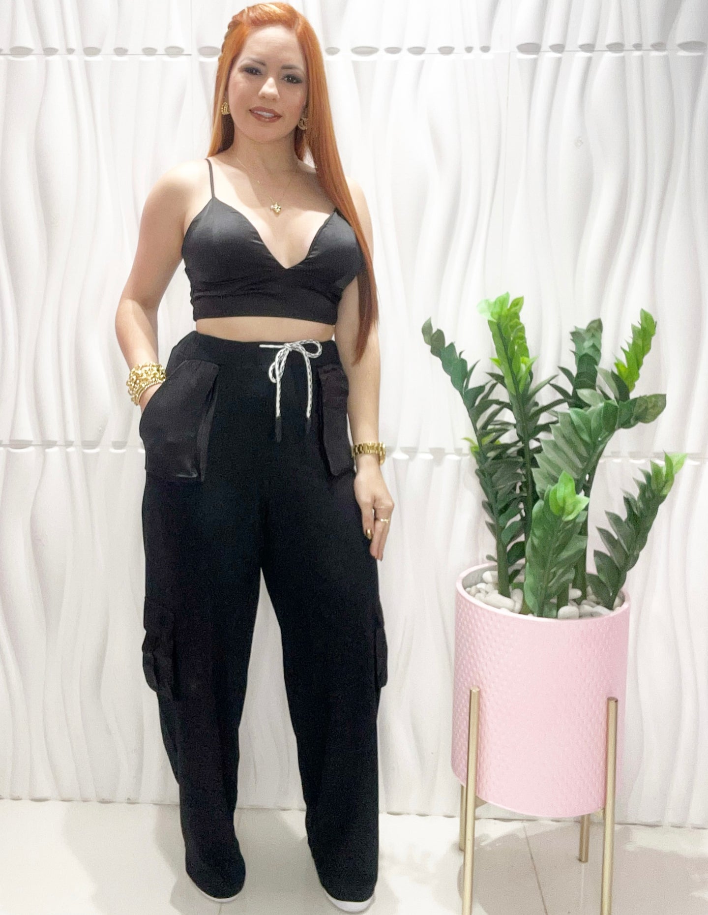 Cargo Balck Pant & Set