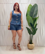 Cargar imagen en el visor de la galería, Light Denim Vest Set

