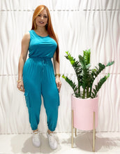 Cargar imagen en el visor de la galería, Simply Teal Cargo Jumpsuit
