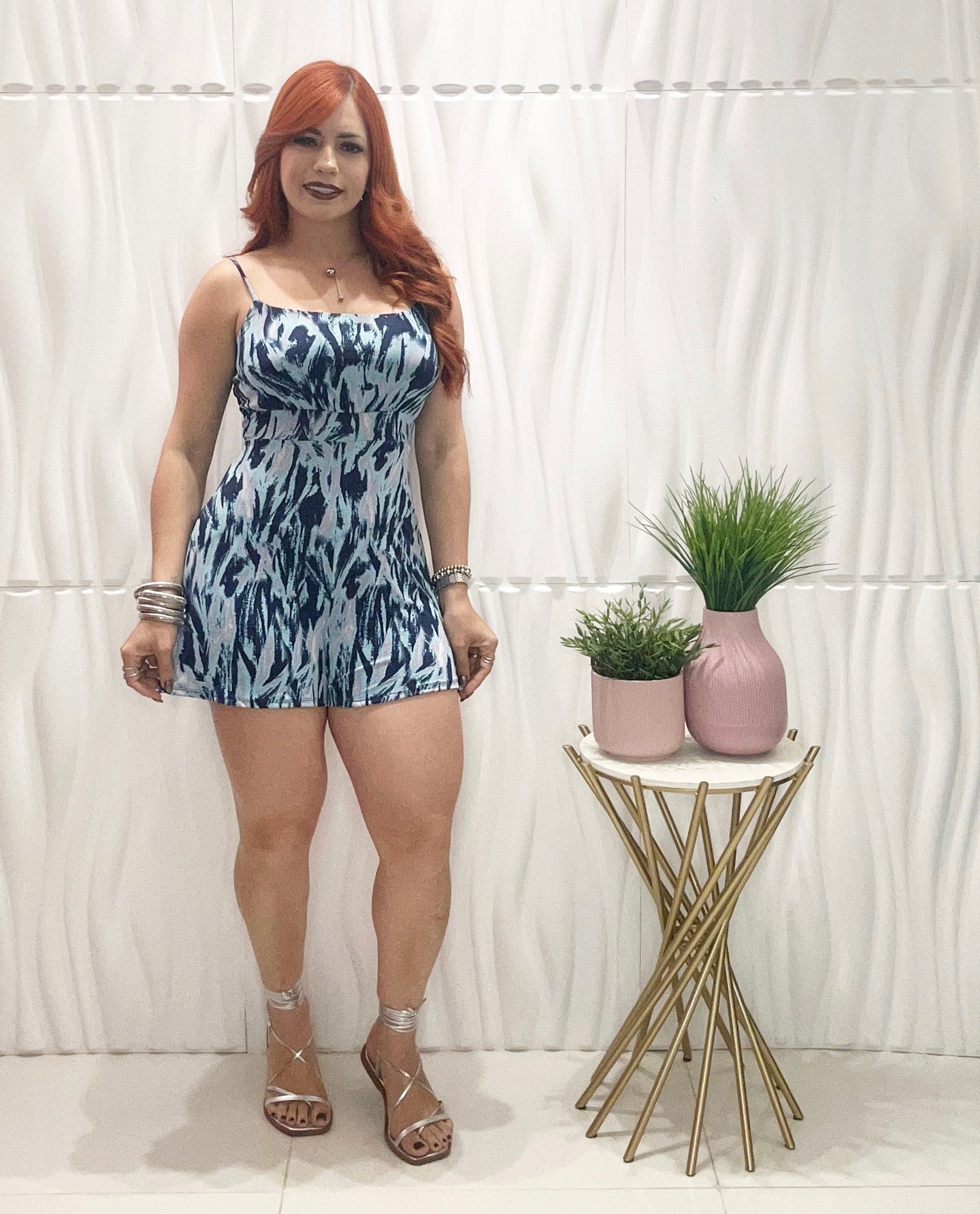 Blue Print Romper