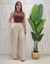 Cargar imagen en el visor de la galería, Taupe Pant Palazzo
