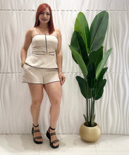 Cargar imagen en el visor de la galería, Natural Peplum Top &amp; Short Set
