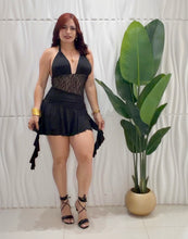 Cargar imagen en el visor de la galería, Lace Black Romper Dress
