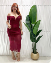 Cargar imagen en el visor de la galería, Off Shoulder Mesh Dress

