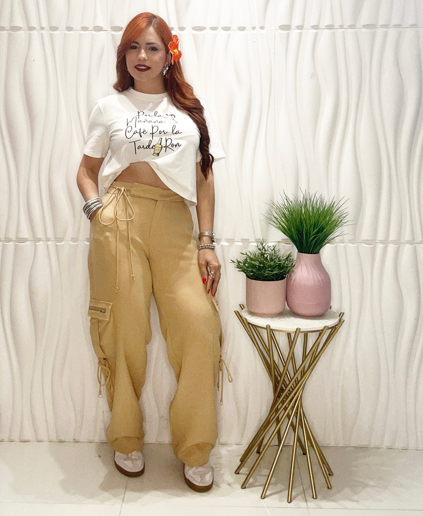 Beige Cargo Long Pant