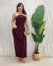 Cargar imagen en el visor de la galería, Burgundy Lace Maxi Dress
