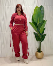 Cargar imagen en el visor de la galería, Burgundy Jacket &amp; Pant Set
