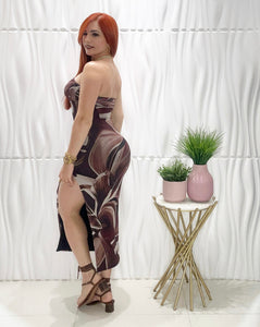 Chocolate Mousse Midi Dress