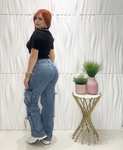 Cargo Hight Waist Jeans