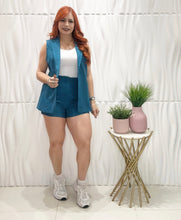 Cargar imagen en el visor de la galería, Teal Vest &amp; Short Set
