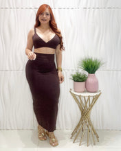 Cargar imagen en el visor de la galería, Sweater Chocolate Top &amp; Skirt Set
