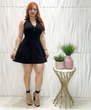 Cargar imagen en el visor de la galería, Sweater Black Fit Flare Dress
