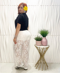 White Lace Long Pant